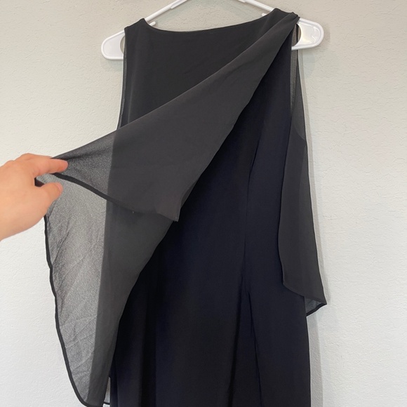 Boston Proper Dress Women's Size S Black Sleeveless Flow Chiffon Overlay - Picture 5 of 13